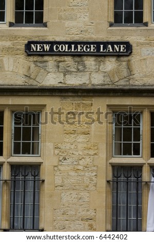 "New College Lane" a quaint lane in Oxford, England