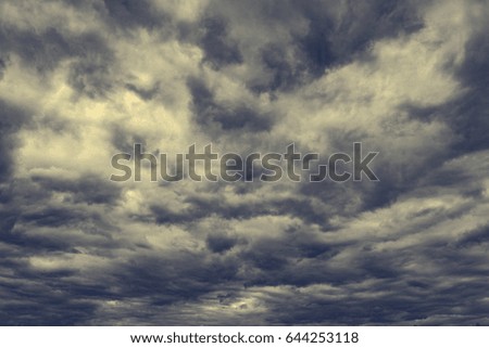 Abstract clouds of lightning dark in the sky