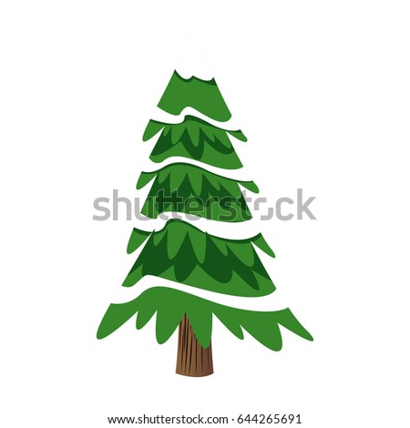 cartoon christmas tree decoration celebration image