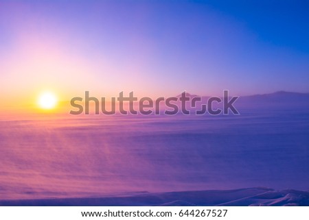 This picture was taken on 17-05-2017 at Larsemann hills , Antarctica. The picture was shot during a windy morning .One can see the beautiful and colourful sunrise and the hidden beauty of sunrise.