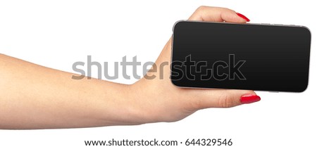 Smart Phone on Hand Isolated