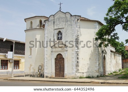 Church in Sao Tome city, Sao Tome and Principe, Africa Royalty-Free Stock Photo #644352496