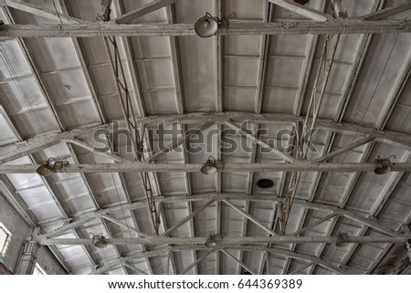 concrete roof structure of modern building