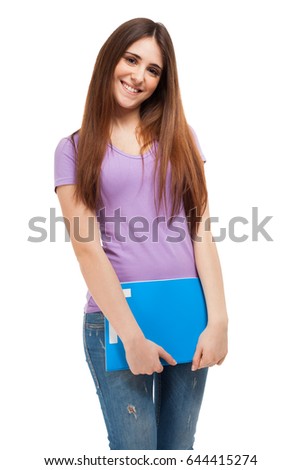 Smiling Teenager holding a Book