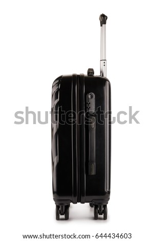 black luggage isolate on white background