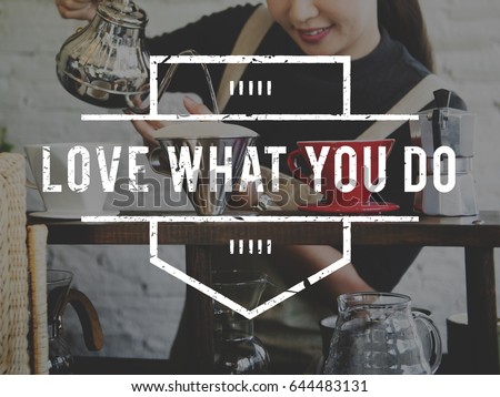 Barista Love What You Do Word Phrase Graphic Stamp Banner