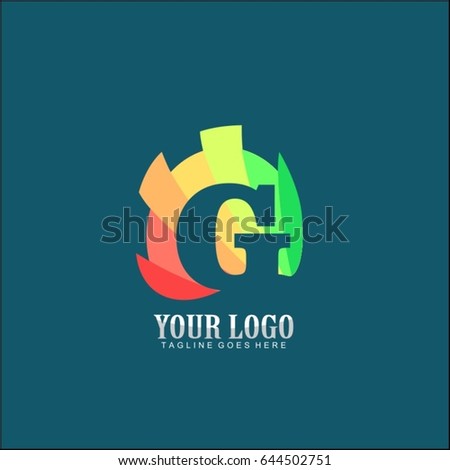 G letter brand. Alphabet colorful logos in the circle. Vector design template elements for your application or corporate identity.