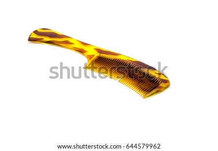 plastic comb design haircare icon brush hair styling accessories tools isolate On a white background  .