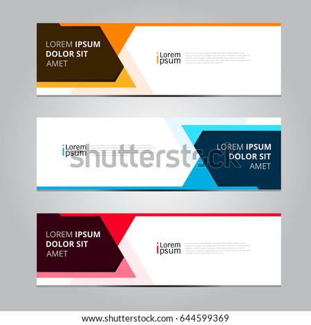 Vector abstract design banner template. Royalty-Free Stock Photo #644599369