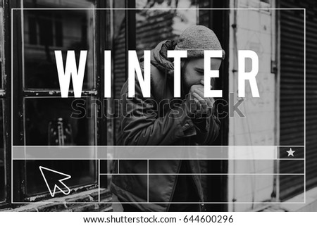 Coldness Winter Weather Season Climate Website Layout Graphic