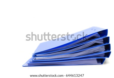 file folder with documents. retention of contracts. isolated white  copy space