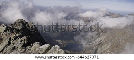 Clouds and views of High Tatras Mountains. Slovakia        