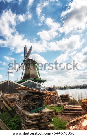 Het Jonge Schaap (The young sheep) is the name of a wooden wind powered sawmill, located in the Zaanse Schans, in the municipality of Zaanstad.