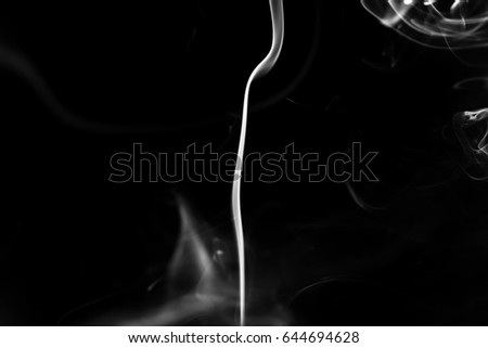 white blur smoke isolated on black background. Used for material.