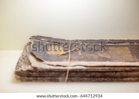 historical evidence. archives. document. ancient book