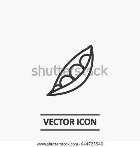 Outline soybean icon illustration vector symbol Royalty-Free Stock Photo #644725540