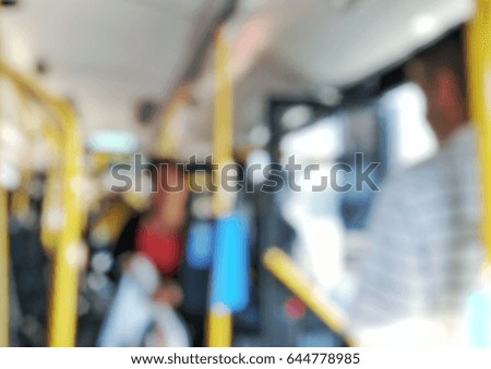 People on the bus. Intentionally shot out of focus