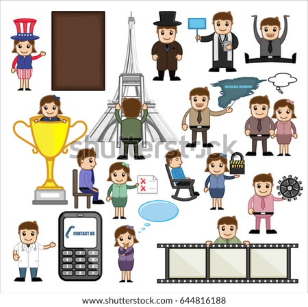 Vector Illustration of Cartoon Business Concepts