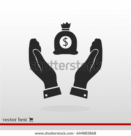 Pictograph of money icon, vector best flat icon, EPS