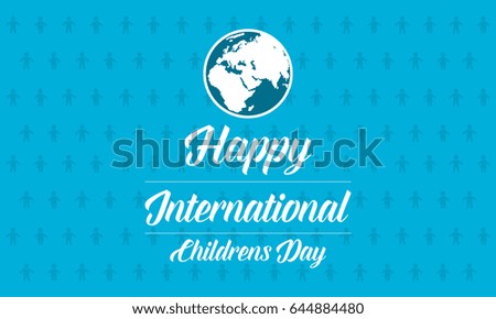 Children's day blue background collection