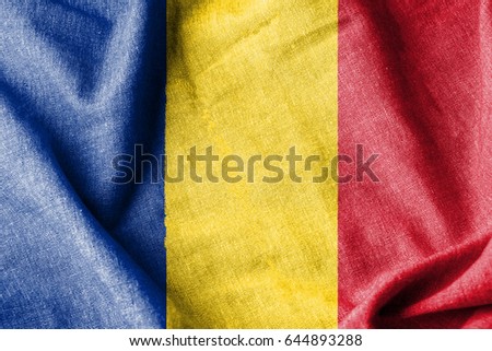 Romania Cotton Flag Royalty-Free Stock Photo #644893288