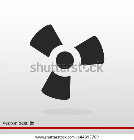 black fan and propeller icon, vector best flat icon, EPS