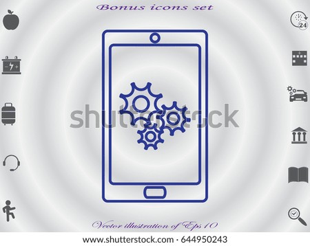 repair phone icon, vector illustration eps10