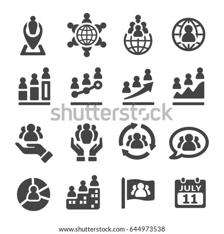 population icons Royalty-Free Stock Photo #644973538