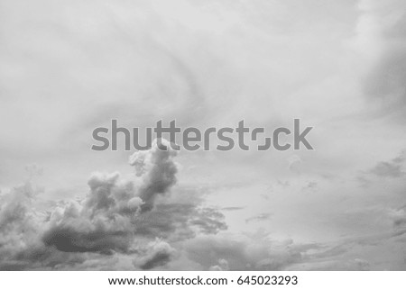 sky and cloud beautiful. photo monochrome for background
