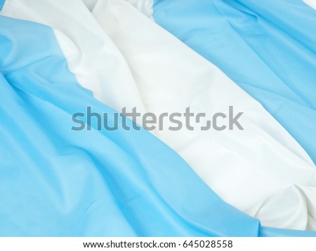 Argentinian flag in a close up view