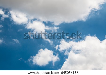 Blue Sky and Cloud shape look like world map America and South America