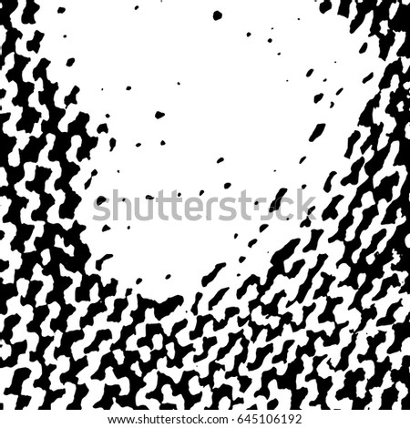 Ink Print Distress Background . Grunge Texture. Abstract Black and white vector illustration.