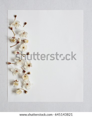 Festive card with spring flowers