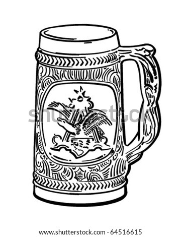 Beer Stein - Retro Clipart Illustration
