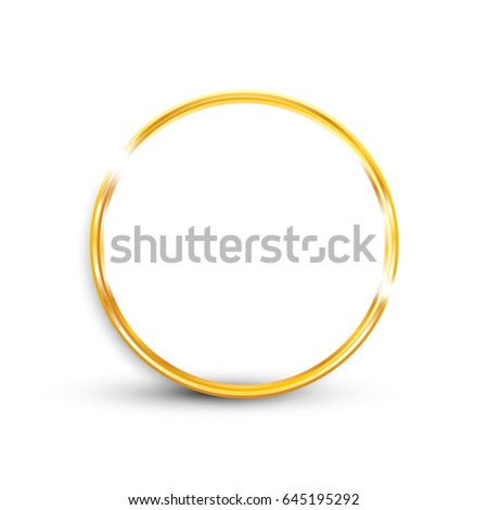 gold ring on white background, isolated object vector