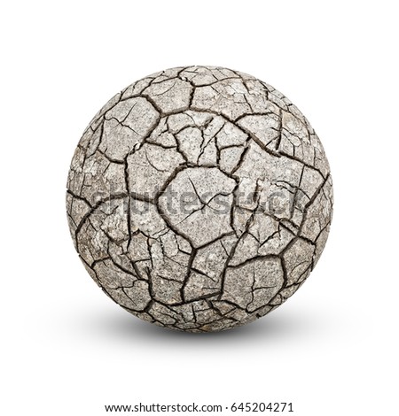 Texture cracked, dry the surface of the earth. Earth  turned into a desert. Global warming, drought. Royalty-Free Stock Photo #645204271