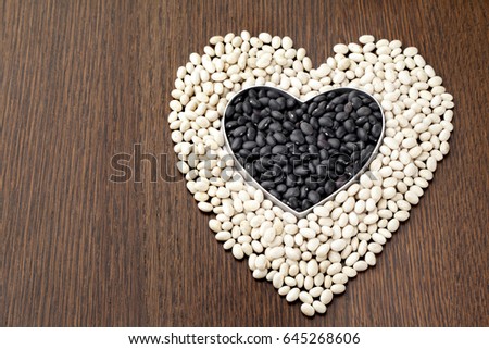 Heart healthy grains in the shape of a heart