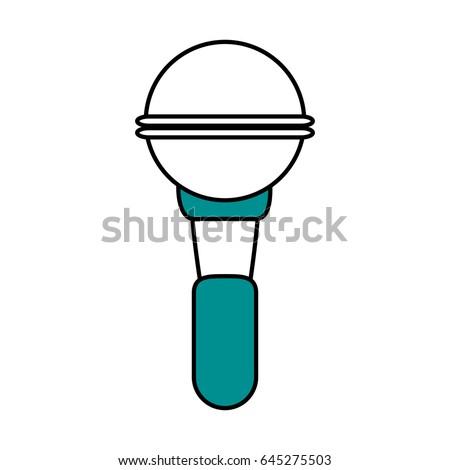 color silhouette image of wireless hand microphone