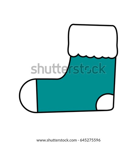 color silhouette image of ornament christmas boot