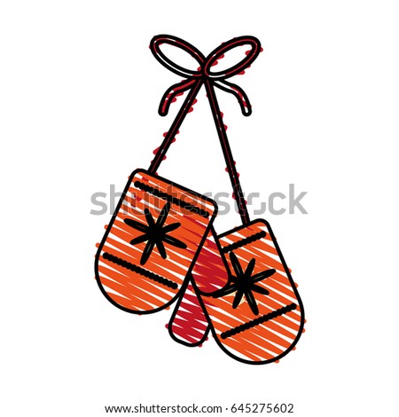 colorful crayon silhouette of decorative christmas ornament
