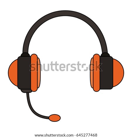 white background with handsfree headset