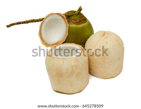 Coconut. Isolated on white background