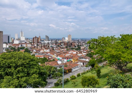 Aerial view of Cali city - Cali, Colombia
