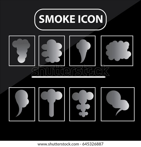 smoke icon vector background