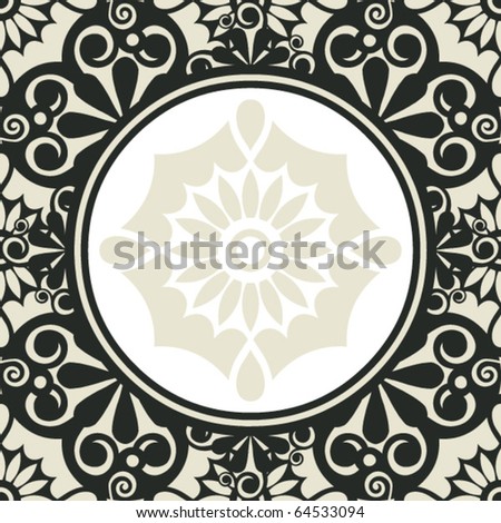 elegant drapery design, decorative vector floral elements