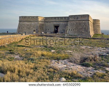 Guardias Viejas' castle. Almeria. Andalucia. Spain. Europe