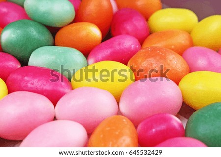
Easter candy. Egg shaped sugar candy for easter season.