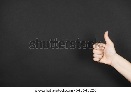 A hand making like sign