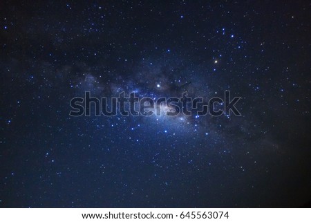  the milky way galaxy,Long exposure photograph, with grain