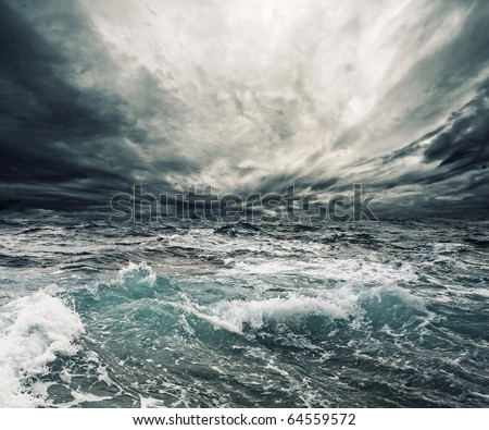 Ocean storm Royalty-Free Stock Photo #64559572